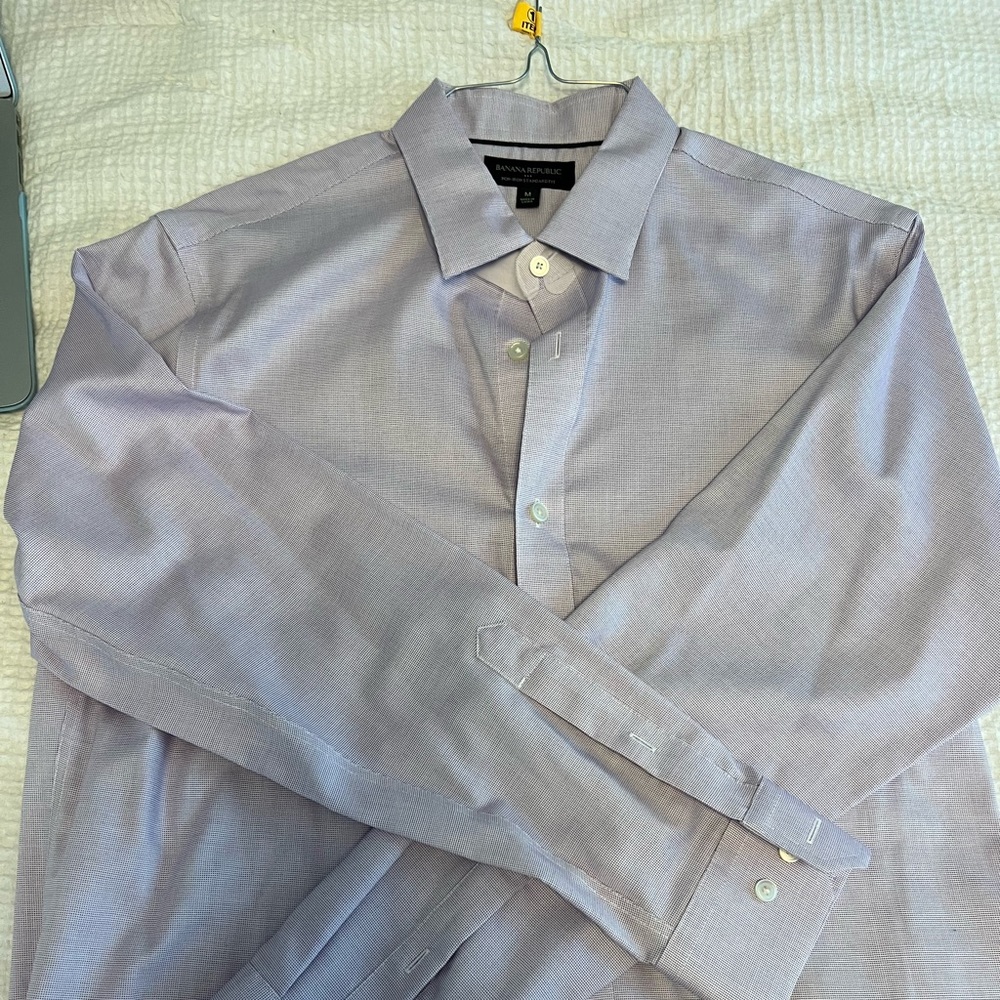 Purple Banana Republic Standard Fit Dress Shirt Non Iron